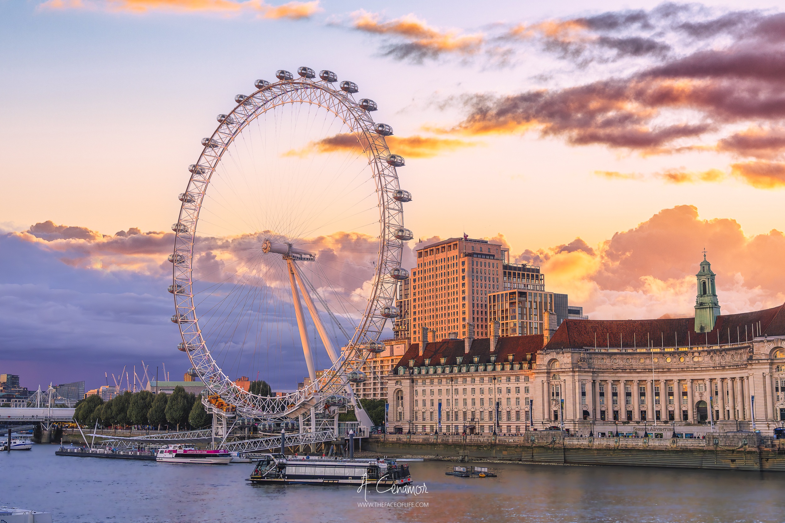 The London Eye sunset
